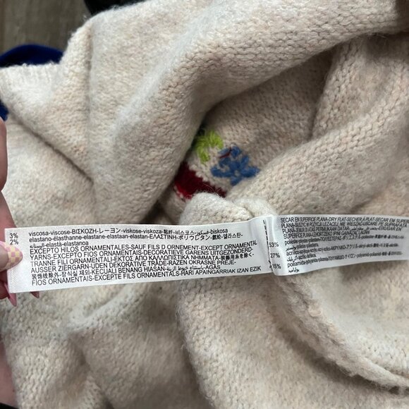 ZARA E.T. THE EXTRA TERRESTRIAL OVERSIZED KNIT SWEATER ALIEN ET LARGE XL BEIGE - Picture 7 of 8